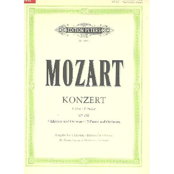 Konzert F-Dur KV242 für 3 Klaviere und Orchester