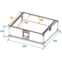 Roadinger mixer case Profi MCV-19, variable, black 8U