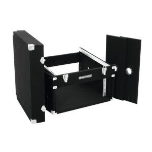 Roadinger Kombi-Case 4HE Textilbezug schwarz