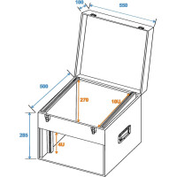 Roadinger Kombi-Case 4HE Textilbezug schwarz