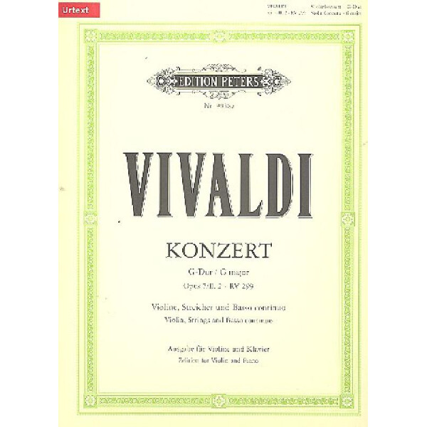 Konzert G-Dur op.7,2 RV299 für Violine und Orchester