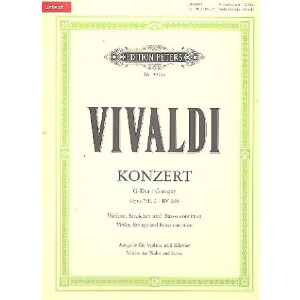 Konzert G-Dur op.7,2 RV299 für Violine und Orchester