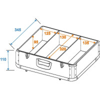 Roadinger CD case ALU digital booking rounded sw