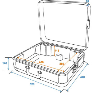 Roadinger Plattenspieler-Case Tour ALU schwarz