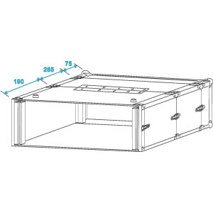 Roadinger Doppel-CD-Player-Case Tour Pro 3HE sw
