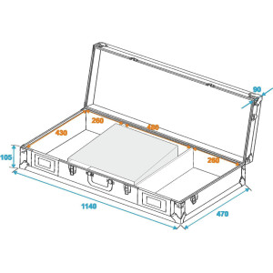 Roadinger Universal-Konsole DS-1 2xCD/1xM-19 LS sw