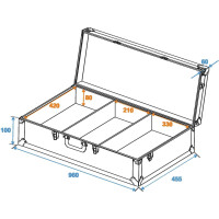 Roadinger Universal-Konsole DIGI-2 2xCD/1xM-10 sil
