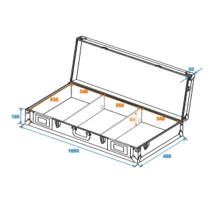 Roadinger Universal-Konsole 1090x480x155 Foam si