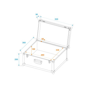 Roadinger universal suitcase case Tour Pro 52x36x29cm black