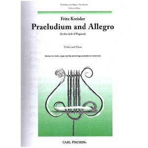 Praeludium and Allegro (in the Style of Pugnani)