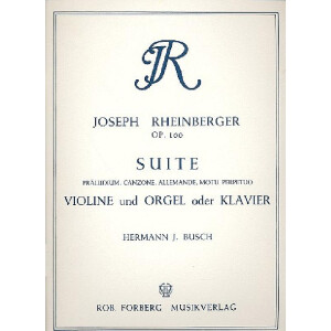 Suite c-Moll op.166 f&uuml;r Violine