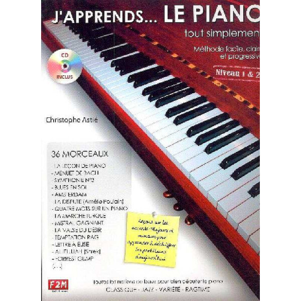 Japprends le piano tout simplement vol.1 (Niveau 1+2) (+CD)