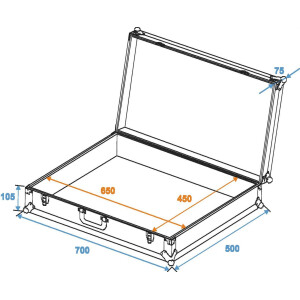 Roadinger universal suitcase case FOAM GR-2 alu