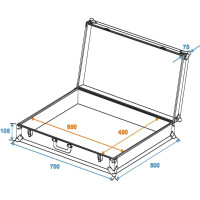 Roadinger universal suitcase case FOAM GR-2 alu