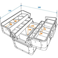 Roadinger Universal-Fächercase AM-1, sw