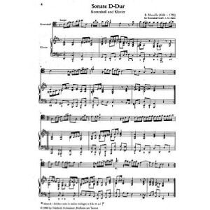 Sonate D-Dur f&uuml;r Kontrabass und Klavier