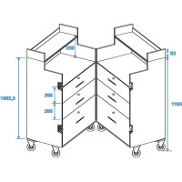 Roadinger Universal-Roadie-Case Double Drawer DD-1