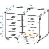 Roadinger Universal Roadie Case Double Drawer DD-2