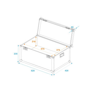 Roadinger universal transport case 60x40x30cm