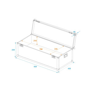 Roadinger universal transport case 80x40x30cm
