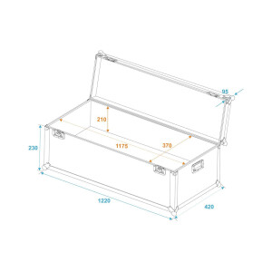 Roadinger universal transport case 120x40x30cm