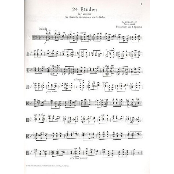 24 Etüden für Violine für