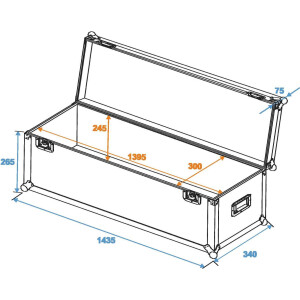 Roadinger universal case professional 140x30x30cm