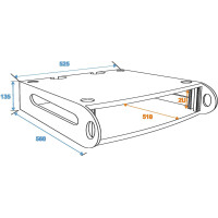 Roadinger rack insert 2U