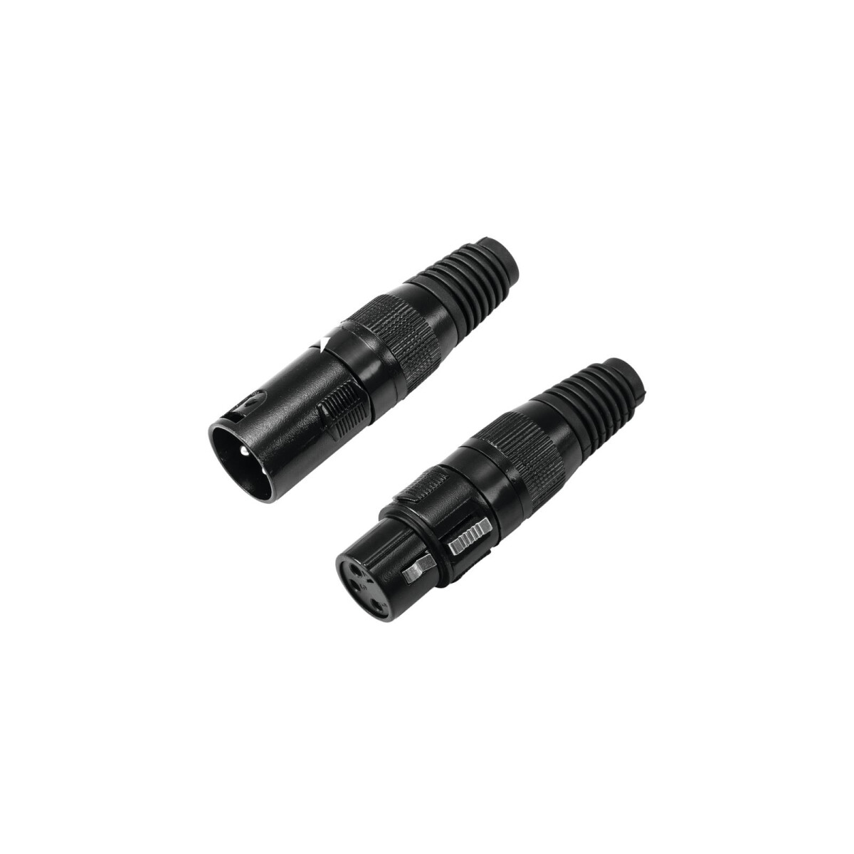 Omnitronic XLR Buchse/Stecker Set 3pol schwarzes Gehäus