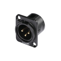 Hicon XLR built-in plug 3-pin HI-X3DM