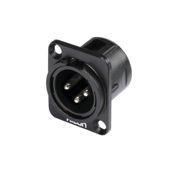 Hicon XLR built-in plug 3-pin HI-X3DM-M