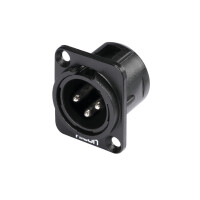 Hicon XLR built-in plug 3-pin HI-X3DM-M