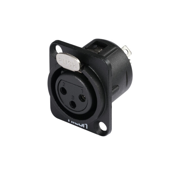 Hicon XLR built-in coupling 3-pin HI-X3DF-M