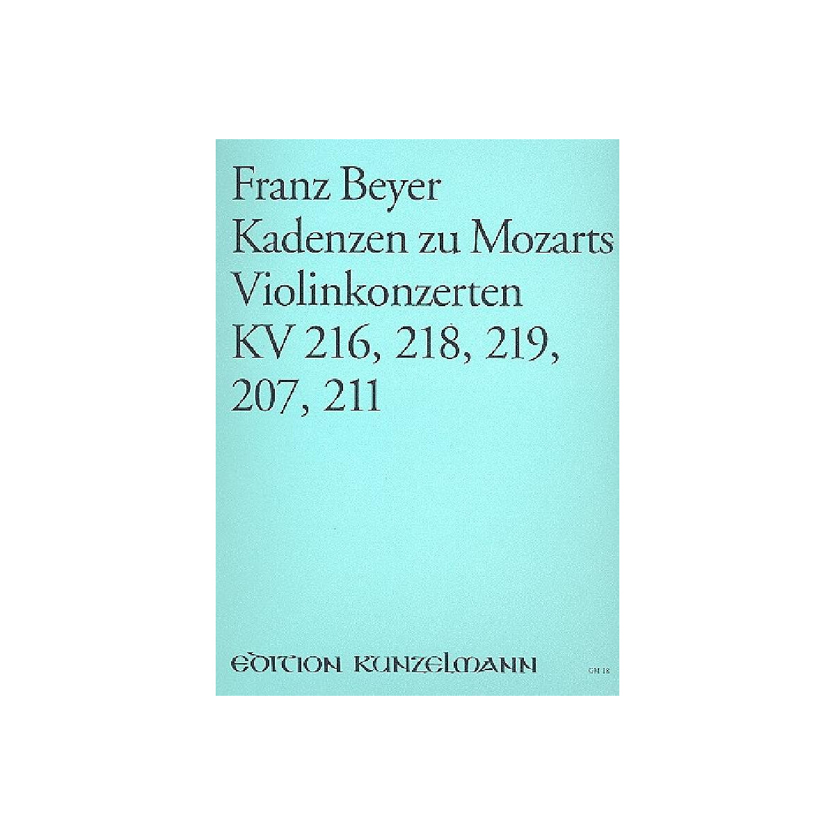 Kadenzen zu Mozarts Violinkonzerten KV21 box