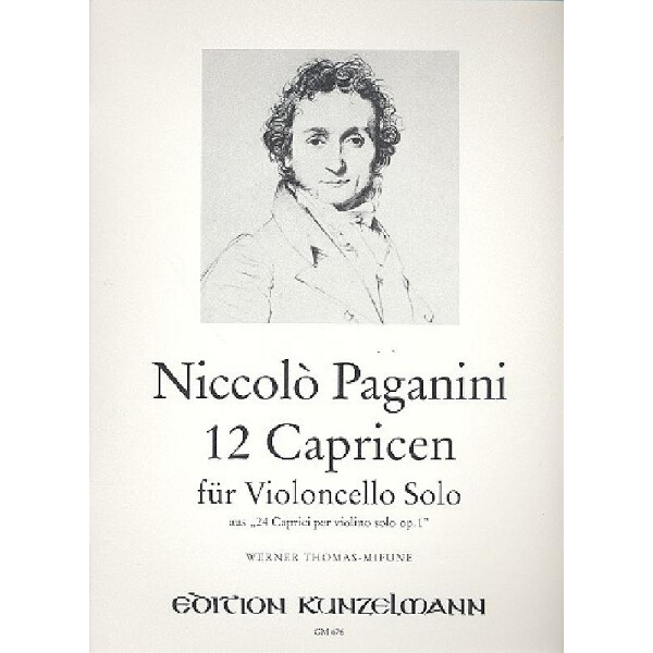 12 Capricen aus op.1 für Violoncello