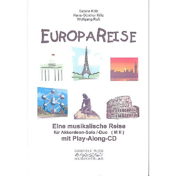 Europareise (+CD) für 1-2 Akkordeons