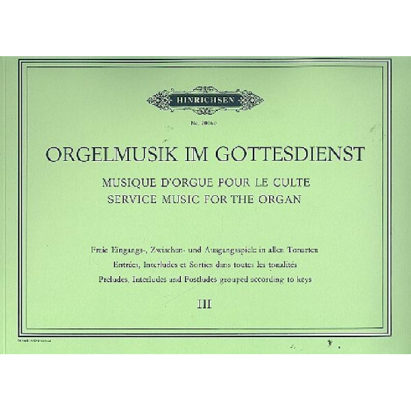 Orgelmusik im Gottesdienst Band 3