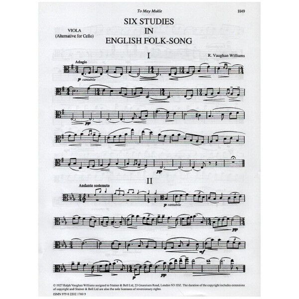 6 Studies in English Folk Song