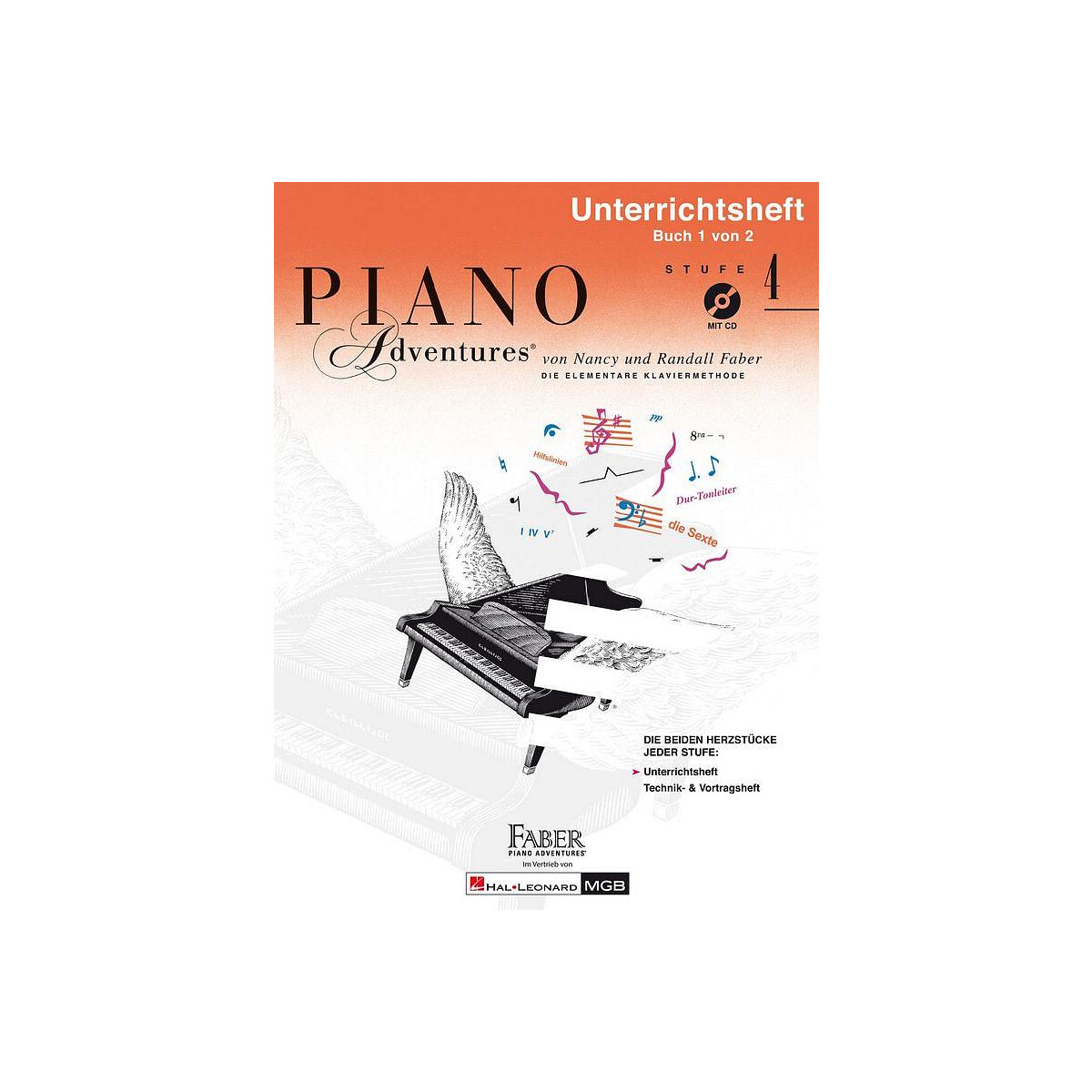Piano Adventures Stufe 4 - Unterrichtsheft Buch 1 von 2 (+CD