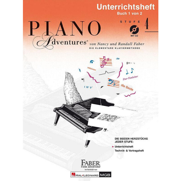 Piano Adventures Stufe 4 - Unterrichtsheft Buch 1 von 2 (+CD)