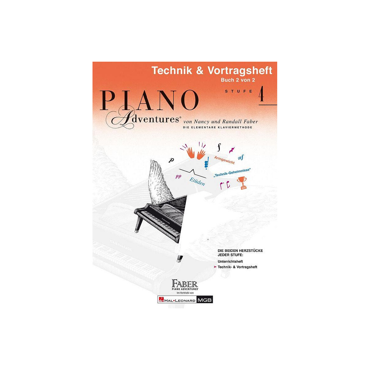 Piano Adventures Stufe 4 - Technik- und Vortragsheft Band 2