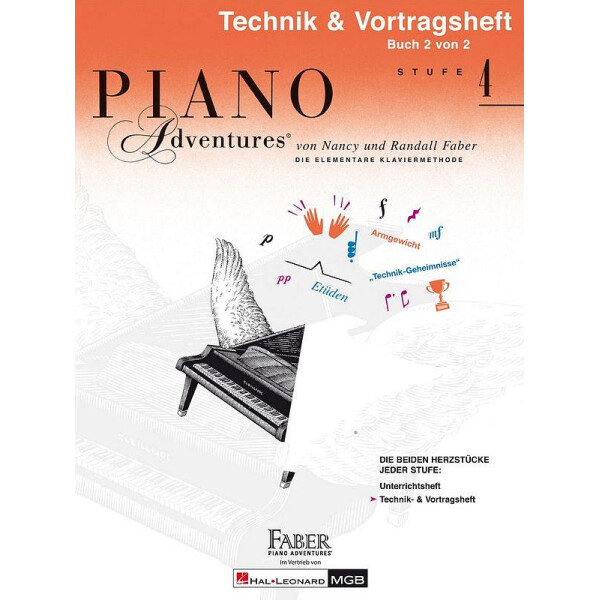 Piano Adventures Stufe 4 - Technik- und Vortragsheft Band 2