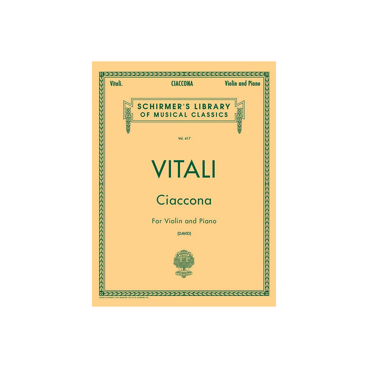 Ciaccona for violin and piano box