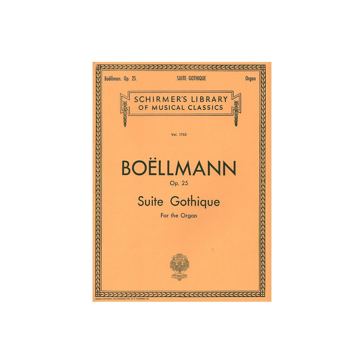 Suite gothique op.25 for organ box