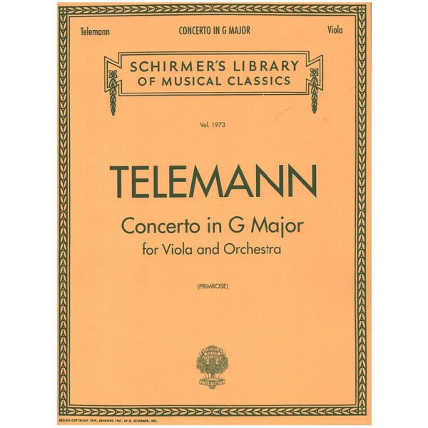 Konzert G-Dur für Viola und Orchester