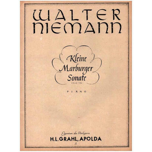Kleine Marburger Sonate op.162 für Klavier