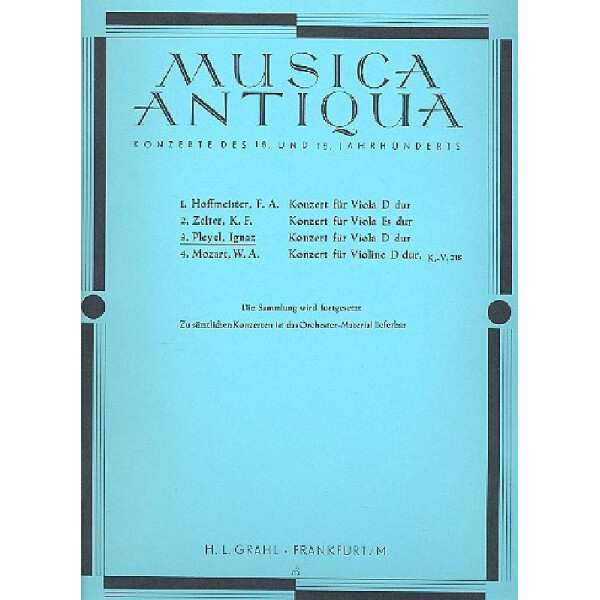 Konzert D-Dur op.31 für Viola und Orchester