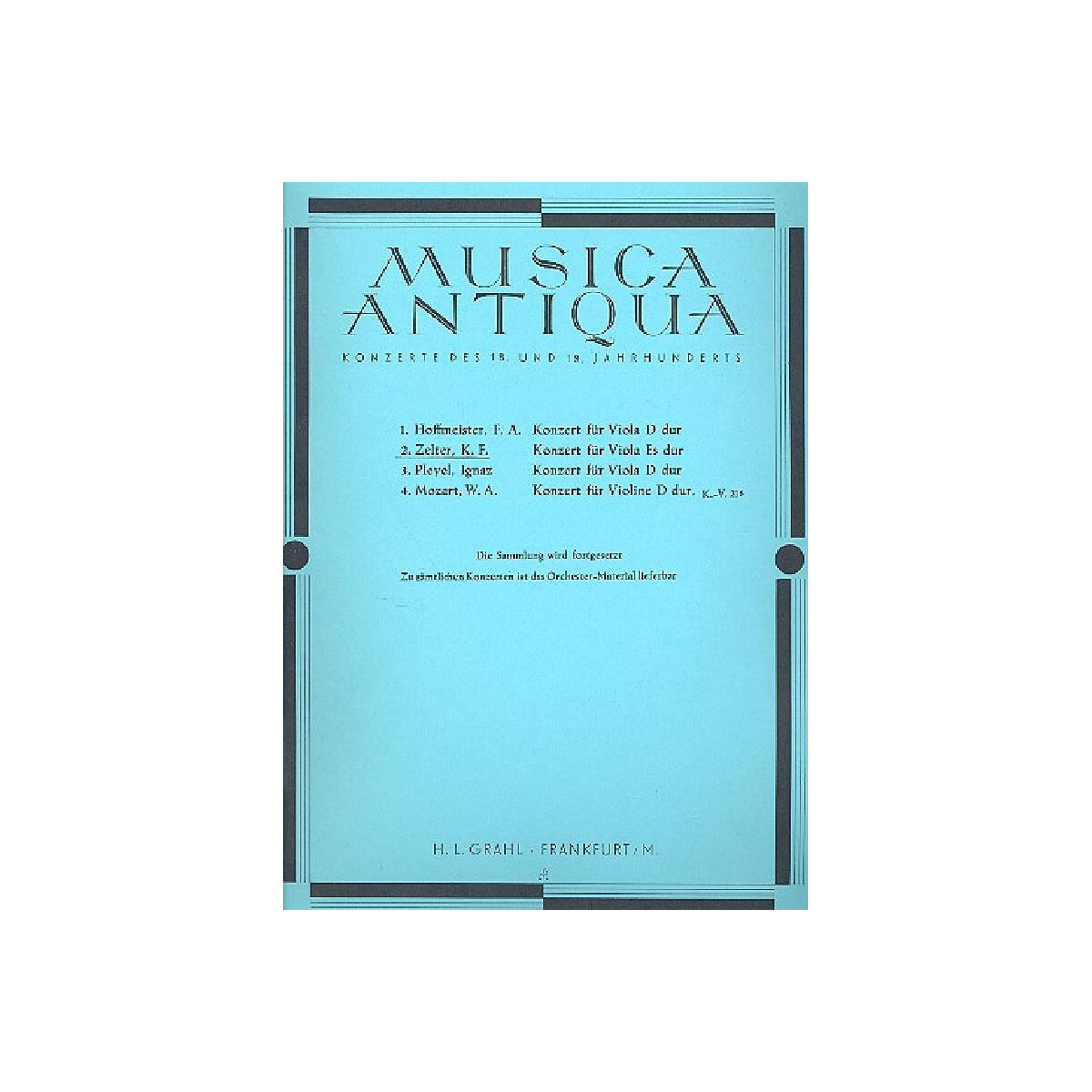 Konzert Es-Dur für Viola und Orches box