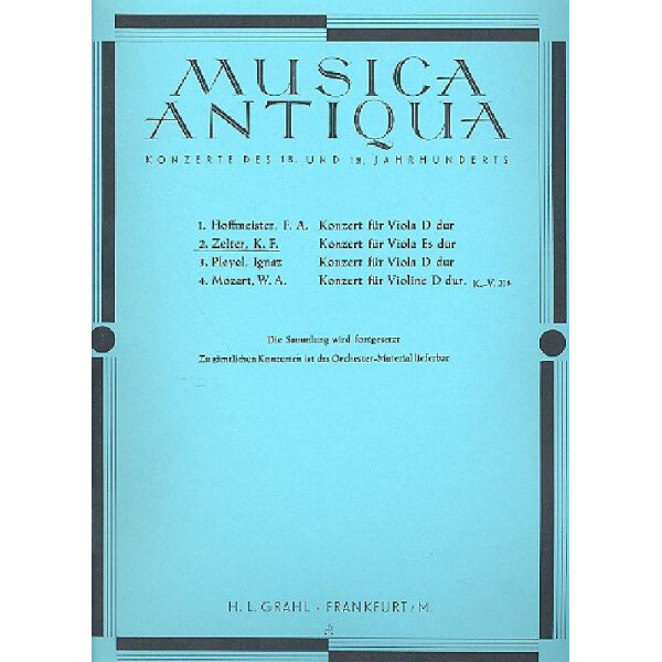 Konzert Es-Dur für Viola und Orchester