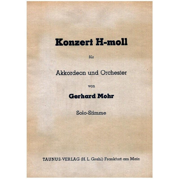 Konzert h-Moll für Akkordeon und Orchester